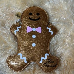 Limited edition Too Faced Gingerbread Man makeup bag